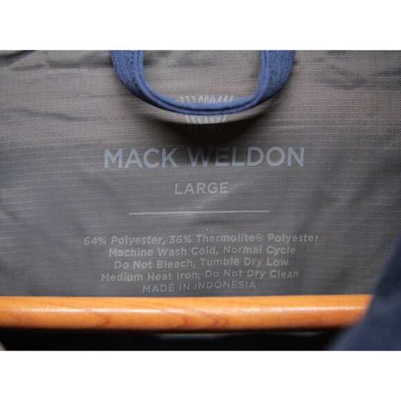 Mack Weldon Blue Fleece Sweater Vest Mens Size L Zip‎ Coat Jacket Winter Cozy - Picture 2 of 7